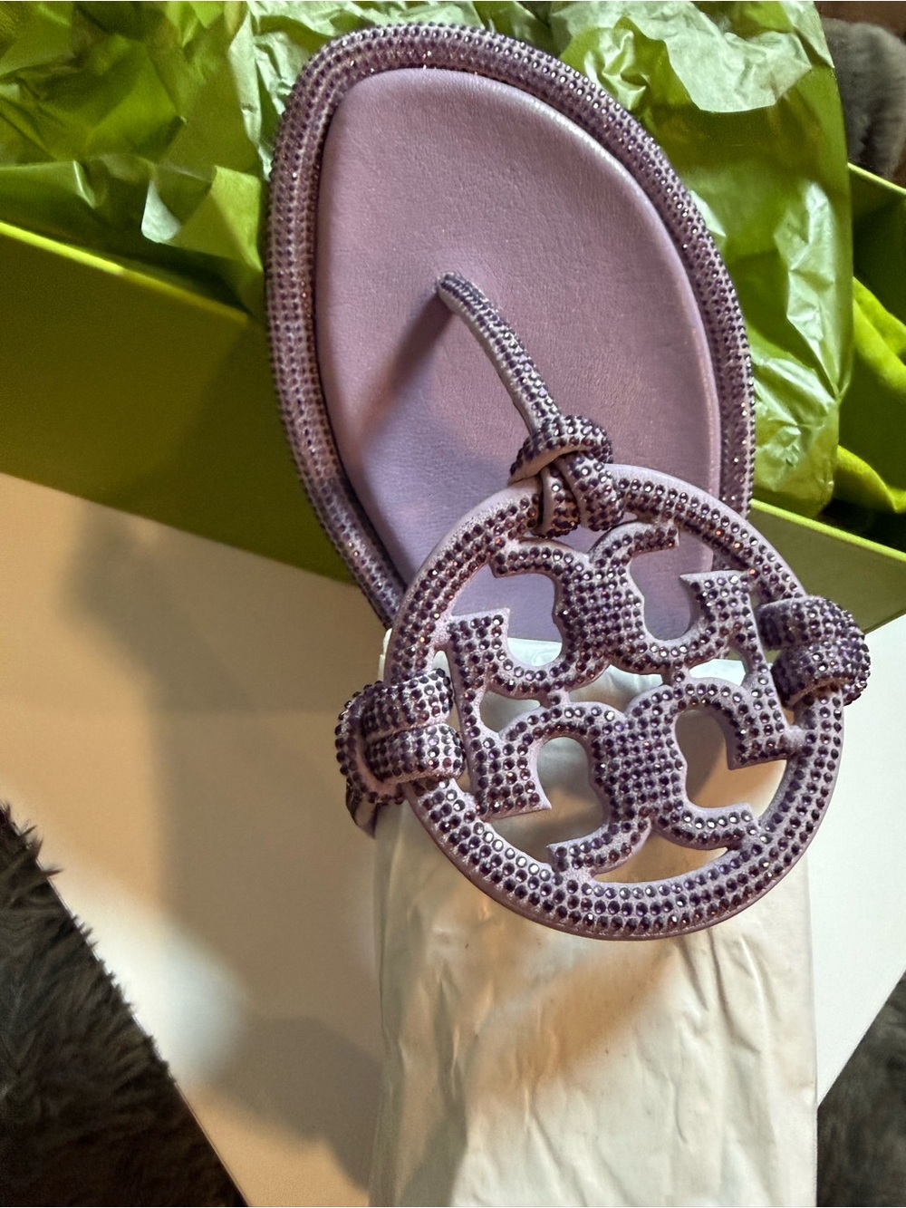 Tory Burch Women's Embellished Lavender Sandal